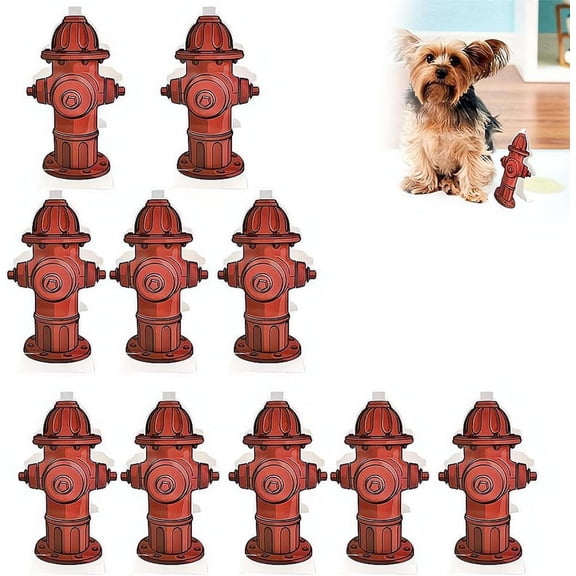 Dog Pee Post Guide Paper, Fire Hydrant for Dogs to Pee On, Potty Training Tool, Hydrant Post Paper Card for Small Dog Puppies (10Pcs)