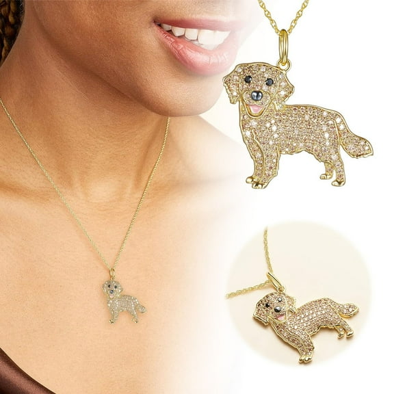 Dog Pendant Necklace Cute Cartoon Pet Charm Jewelry Alloy For Dog Lovers Elegant Puppy Pendant Meaningful For Women And Men