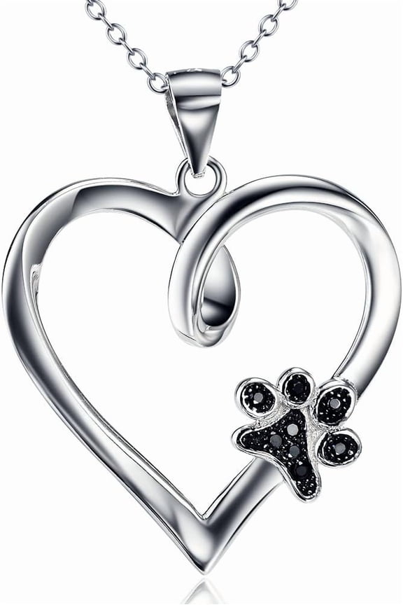 Dog Pendant Necklace for Women 925 Sterling Silver Pet Animal Memorial Jewelry Gifts for Dogs Lovers