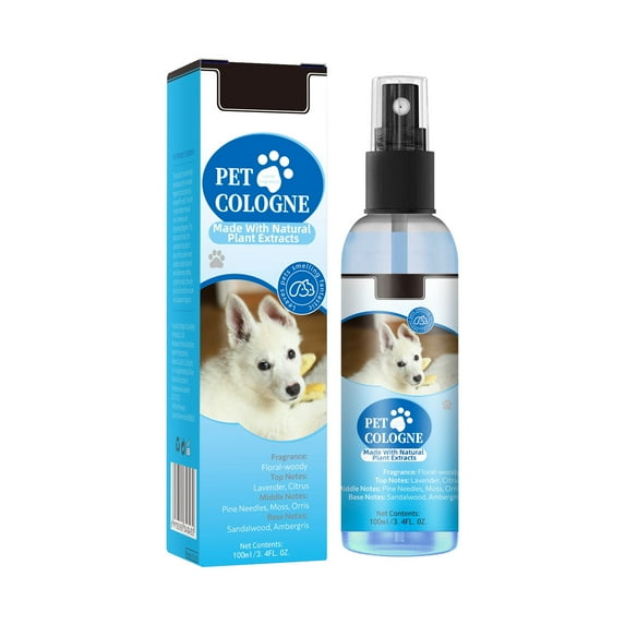 Dog Perfume Spray For Dogs Cats Lavender Scent Conditioning Deodorizing Odor Remover, No Rinse Quick Refresh For All Coat Types, 100Ml 4 Oz Daily Use Pet Grooming