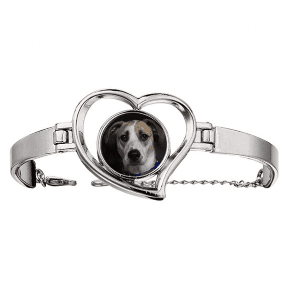Dog Pet Animal Dark Picture Bracelet Heart Jewelry Wire Bangle