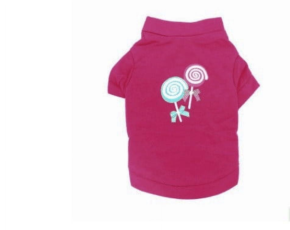 Dog Pet Clothes Summer Pink Princess Lollipop Vest Sleeveless TShirts