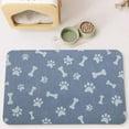 thumbnail image 1 of Dog Pet Food Mat - Dog Mat for Food and Water - Dog Water Bowl Mat for Messy Drinker - Absorbent Non-Slip Pet Mat - Pet Supplies Mat, 16.9"x24" Navy Blue, 1 of 6