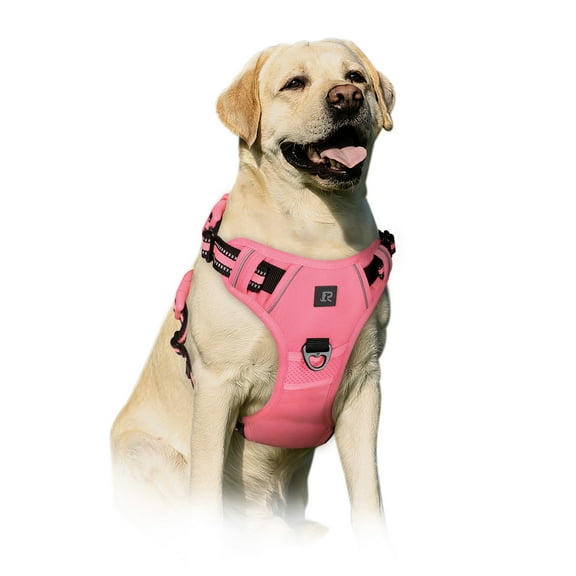 Dog/Pet Harnesses, Adjustable Reflective Oxford Outdoor Vest, Front/Back Leash Clips for Small, Medium, Large, Extra Large Dogs, Easy Control Handle for Walking
