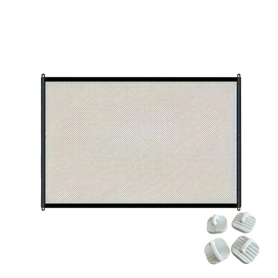 Dog Pet Mesh Gate Stairs - Safety Barrier Gates for Stairway - No Drilling Puppy Gates for Stairs, Indoor, Outdoor, Doorways, Hallways