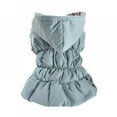 thumbnail image 1 of Dog Pet Warm Dress Hoodie Floral Bubble Skirt Girl Dog Cat Winter Coat Outfit Clothes, Blue, XS, 1 of 10