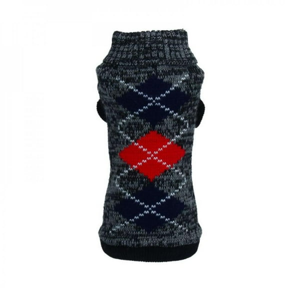 Dog Pets Clothes Jacquard Knitted Plaid Dog Puppy Sweater Pet Jumper Coat Apparel Clothes