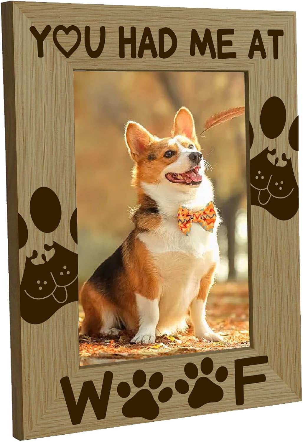 Dog Picture Frame Pet Paws Print 4x6 Memorial Wood Photo Frames ...