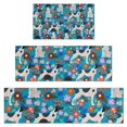 thumbnail image 1 of Dog with Pioneer Flower Kitchen Rugs Sets Of 3,Kitchen Runner Rugs Non Skid Washable,Decorative Kitchen Floor Mats for Kitchen,Sink,Laundry,17"x30"+ 17"x47" + 17"x59", 1 of 6