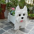 thumbnail image 1 of Dog Planter Plant Pot, Animal Decor Pots Cute Dog Cartoon Shaped Flower Pot Wooden Planter for Garden Decoration Office Home Indoor Outdoor Plant Container, 1 of 4