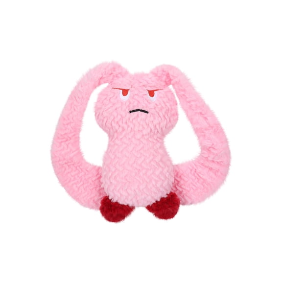 Pet Long-Eared Rabbit Plush Toy – Sound Paper Squeaky Chew Toy for Dogs, Cute Huggable Design (Pink) (Pink)