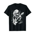 thumbnail image 1 of Dog Playing Bass Guitar Shirt for Men Animal Playing Guitar T-Shirt, 1 of 5