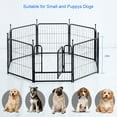 thumbnail image 1 of Dog Playpen,24" Height 8 Panels Portable Outdoor Dog Fence, Dog Playpen for Medium/Small Dogs, Dog Fences for The Yard,with Doors Foldable Metal (24 inch, 8 Panels), 1 of 9