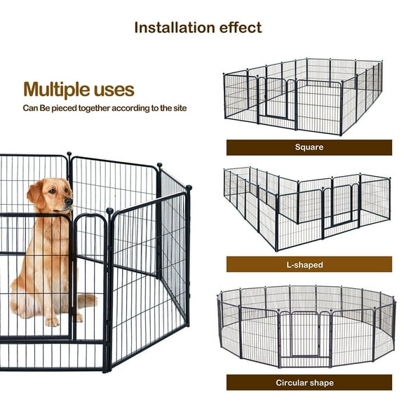 Dog Playpen,32" 32 Panels Portable Exercise Fence Heavy Duty Metal Pet Playpen Indoor Outdoor Pet Playpen for Small Medium Large Dogs - RV Camping Pen  (32 Panels, 32 inch)
