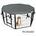 thumbnail image 1 of Dog Playpen Cover (Playpen Not Included), Cat Outdoor Playpen Cover, Sun/Rain Proof Dog Pen Cover Provide Shade and Security Outdoor Indoor Cover with 8 Ropes, 1 of 7