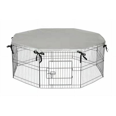 Dog Playpen Cover - Sun/Rain Proof Dog Pen Cover Provide Shade and Security Outdoor Indoor, Fits 24" Pet Playpen with 8 Panels