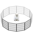 thumbnail image 1 of SunsGrove Dog Playpen, Heavy Duty Anti-Rust Pet Pen for Indoor, Courtyard, RV Camping for Medium Dogs,32'' 4 Panels,Black, 1 of 8