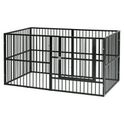 Dog Playpen Heavy Duty Dog Crate Kennel Dog Fence Pet Enclosure with Lockable Door, 6 Panel for Puppy Indoor Outdoor