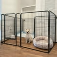 Dog Playpen Indoor & Outdoor Foldable Pet Exercise Fence Pen with Door