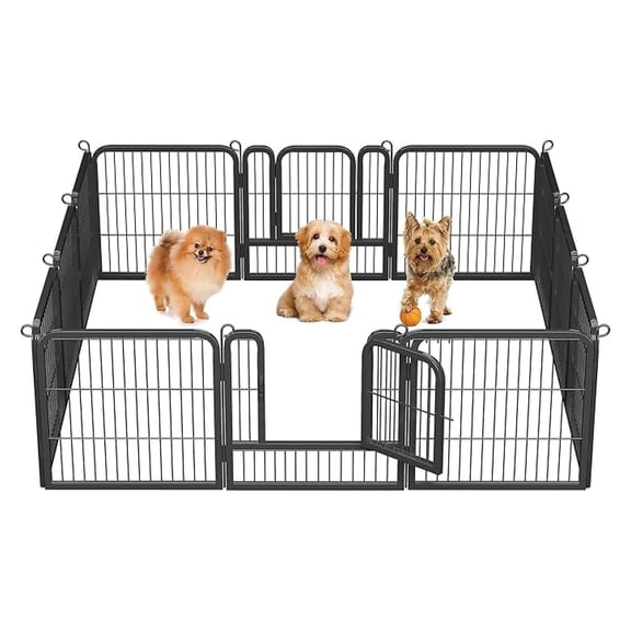 Dog Playpen Outdoor Puppy Exercise Pen Indoor Portable Pet Fence for Yard/RV Camping, 24 Inch 12 Panels