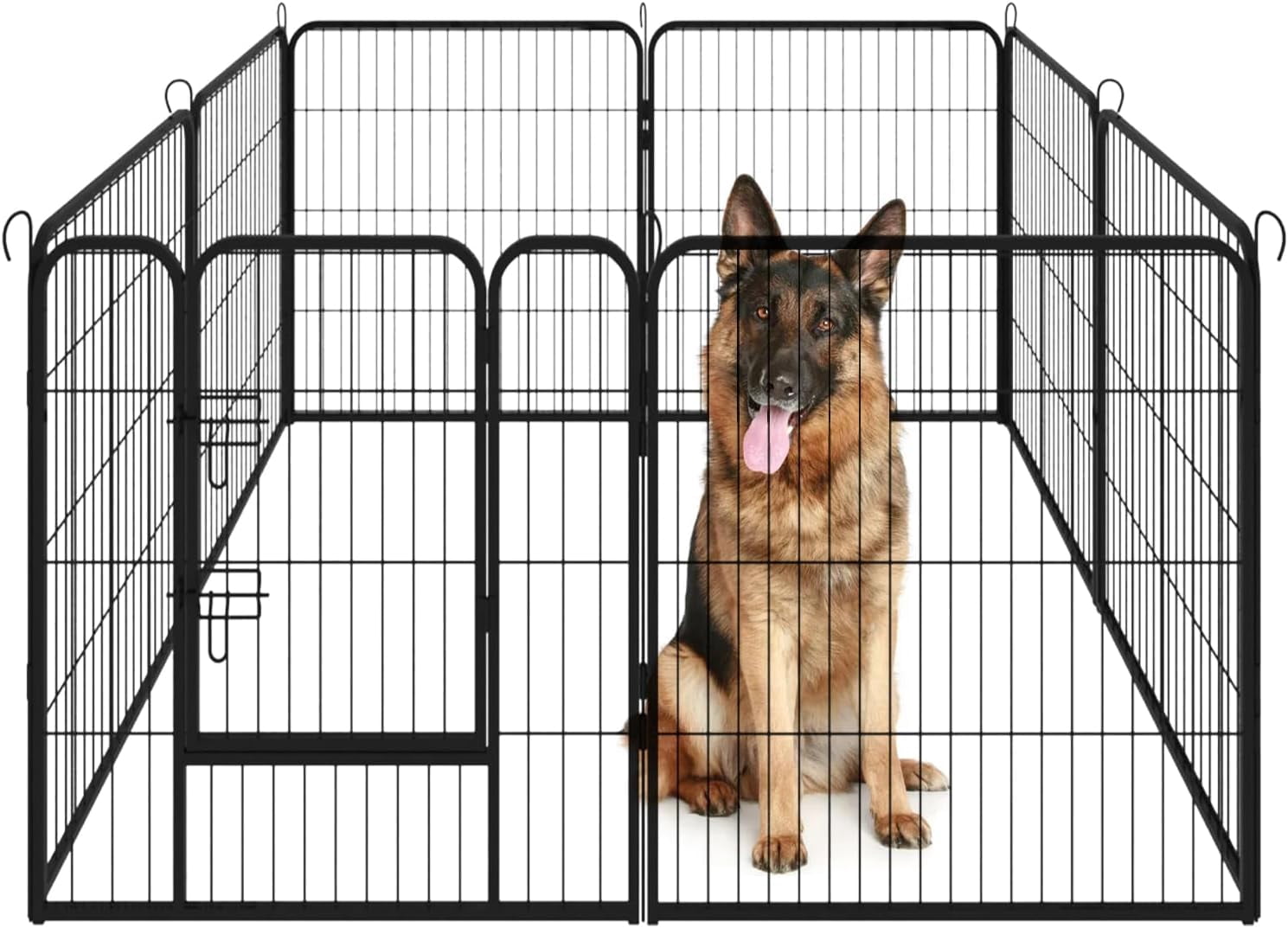 Dog Playpen, Pet Gate Puppy Playpen Large Dog Kennel Dog Fence 40 Inch ...