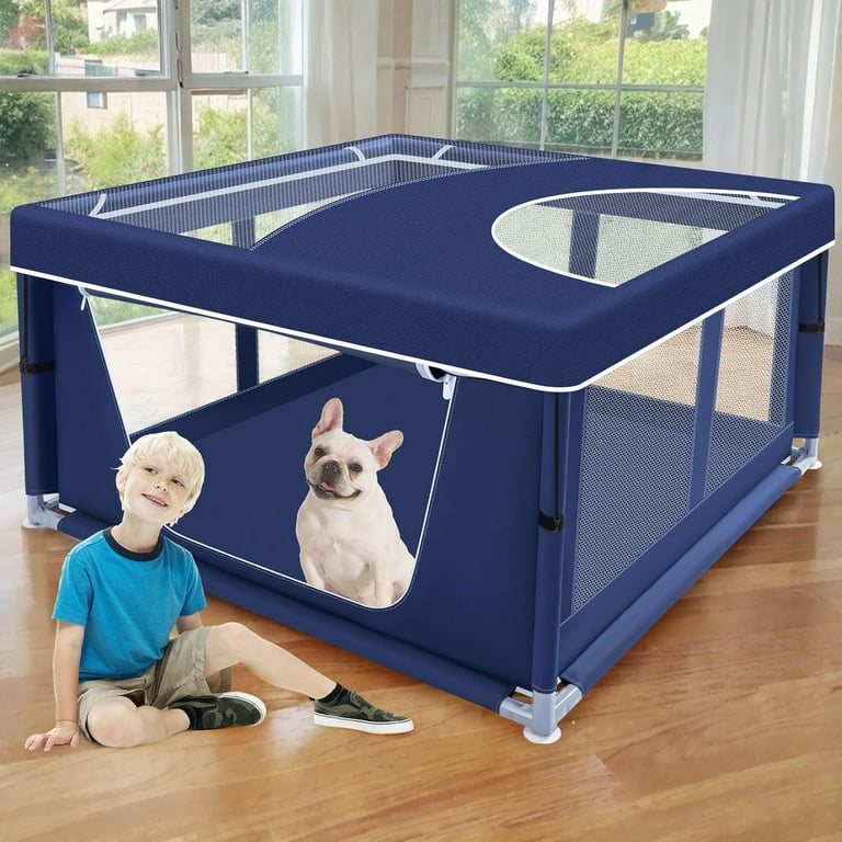 Dog Playpen with Removeable Top Cover, Puppy Play Pen 42x42 Inch