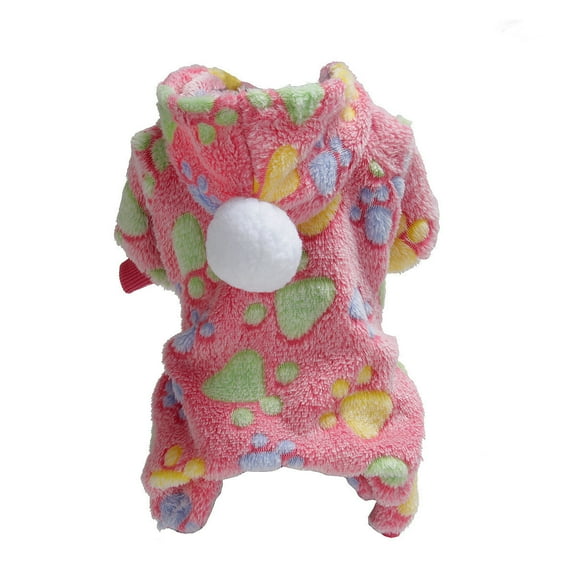 Dog Plush Clothes Pet Clothes for Medium Dogs Girl 4 Leg Wear Buttons Pet Clothes Hangers Small Rainbow Star Dot Printed Warm Winter Hooded Outerwear Pet Clothes Hangers Small Pet Clothes for Sma