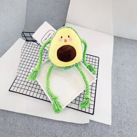 Dog Plush Squeaky Toy, Avocado Shaped Stuffed Pillow for Comfort and Play, Soft and Durable for Chewing and Cuddling