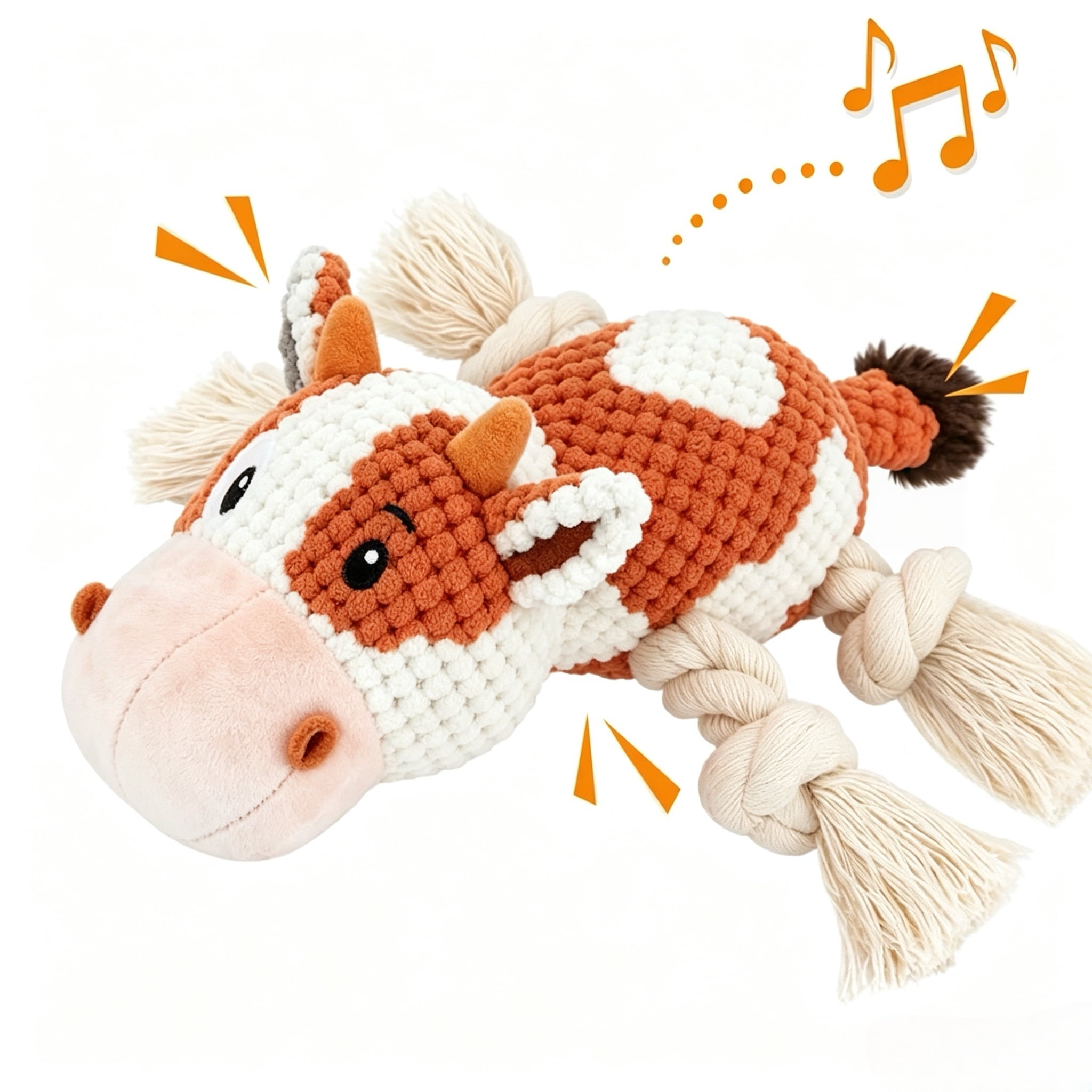 Dog Plush Toy for Aggressive Chewers, Indestructible Dog Squeaky Toys ...