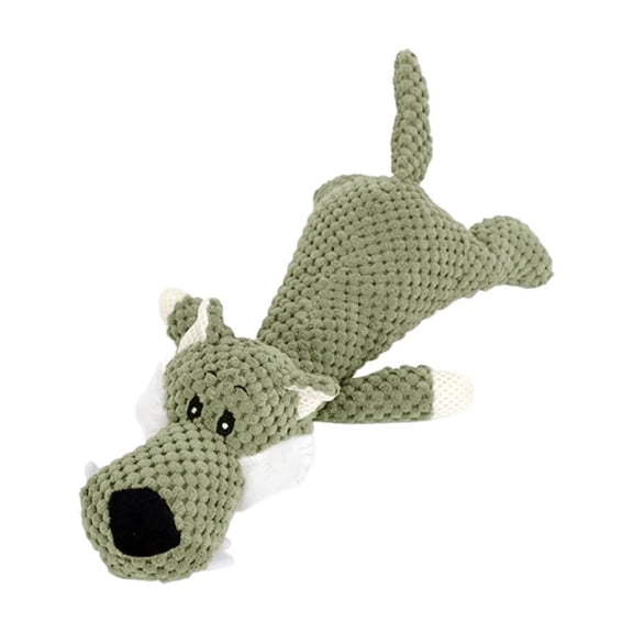 Dog Plush Toy, Squeaky Indestructible Chew Resistant, Green Cartoon Lion Shape 1 Pack, for Small Medium Large Breeds Teeth Cleaning Interactive Play At Indoor Outdoor
