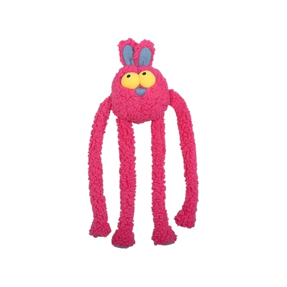 Dog Plush Toy: Squeaky Interactive Tugging Chew Toy For Dogs – Soft Fuzzy Plaything With Movable Limbs & Multi-Squeaker Design