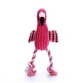 thumbnail image 1 of Dog Plush Toys, Flamingo Squeaky Chew Toy for Puppies and Small to Large Dogs, Interactive Teething Stuffed Toy, Soft Velvet Design for Indoor Play and Mental Stimulation, 1 of 6