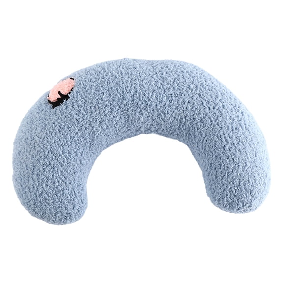 Dog Plush U Shaped Stuffed Puppy Neck Pillow Sleep Aid Chew Toy for Small Medium Dogs Upper Spine & Calming Support