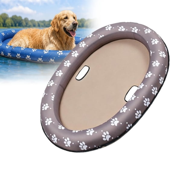 Dog Pool Float with Inflatable Raft, Pet Lounge for Large Medium Small Dogs Summer