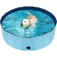 thumbnail image 1 of Dog Pool for Large Dogs, Kiddie Pool Hard Plastic, Dog Bathtub Portable, Foldable Pool for Dogs Slip-Resistant (Blue, M-40"x12"), 1 of 7