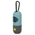 thumbnail image 1 of Dog Poop Bag Dispenser With Built In Led Flashlight And Metal Clip For Leash Pet Waste Bag Holder Dog Walking Accessory Face Storage Bags Pink/Blue New, 1 of 3
