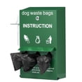 thumbnail image 1 of Dog Poop Bag Dispenser with Hand Wash Bottle, Lockable Outdoor Dog Waste Bag Holder with 600 Waste Bags, Stake, Pole, Fence & Wall Mounted Dog Poop Bag Storage, Pet Waste Station for Porch, Lawn, 1 of 6