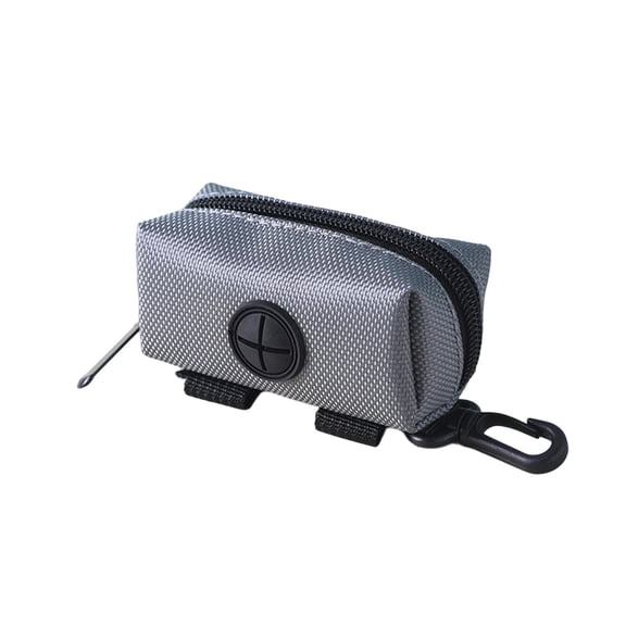 Dog Poop Bag Dispenser, Portable Polyester Pet Waste Bag Holder, Hands-Free Dog Poop Bag Pouch with Clip for Dog Walking, Hiking (Size/Colour as Pictured)