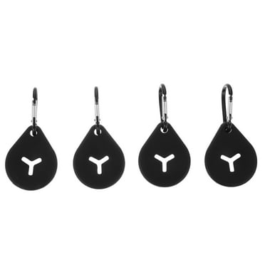 Silicone Poop Bag Clip for Dog Walking Attach to Leash or Belt Black 4 Pieces
