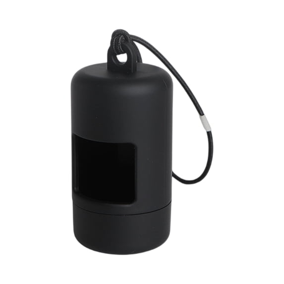 Dog Poop Bag Holder for Leash, 3.5 X 1.7 Inch Black Dog Poop Bag Dispenser, Portable Dog Walking Accessory for Outdoor Pet Waste Cleanup, 1 Pack