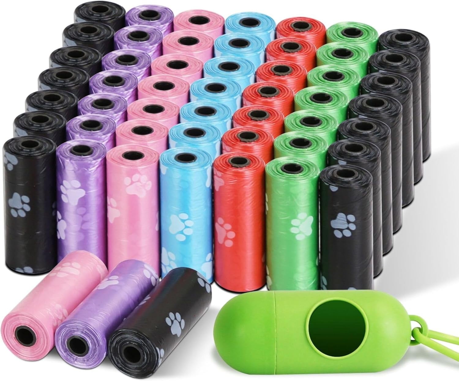 Dog Poop Bags Pet Waste Bags Leakproof Outdoor Pet Poop Collection Bag Portable Eco Friendly Unscented with Dispenser Degradable Convenient for Dog Walking