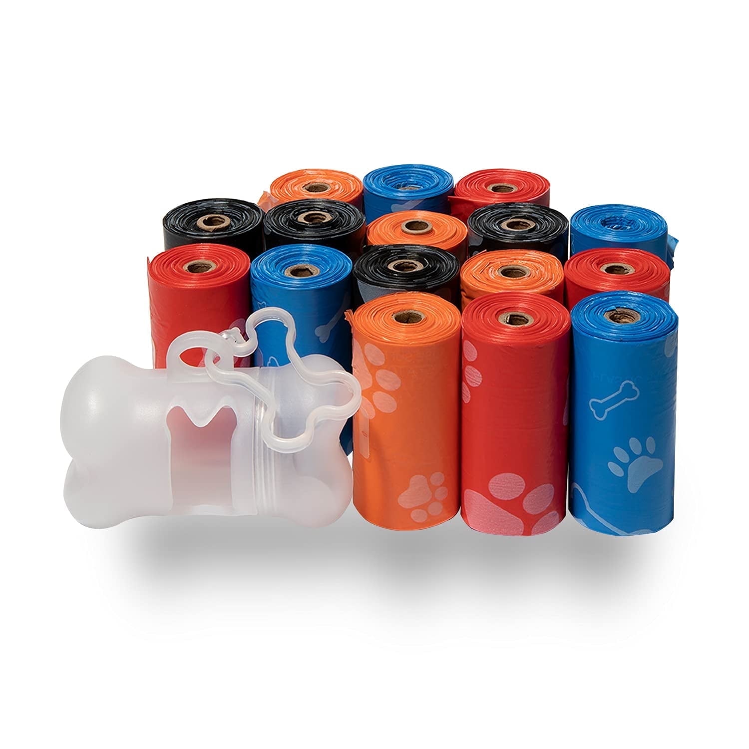 Dog Poop Bags, Roll Replacements for Outdoor Walking and Travel - Assorted Colors, 240 Bags