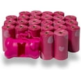 thumbnail image 1 of Dog Poop Bags, Roll Replacements for Outdoor Walking and Travel - Pink Heart, 360 Bags, 1 of 6