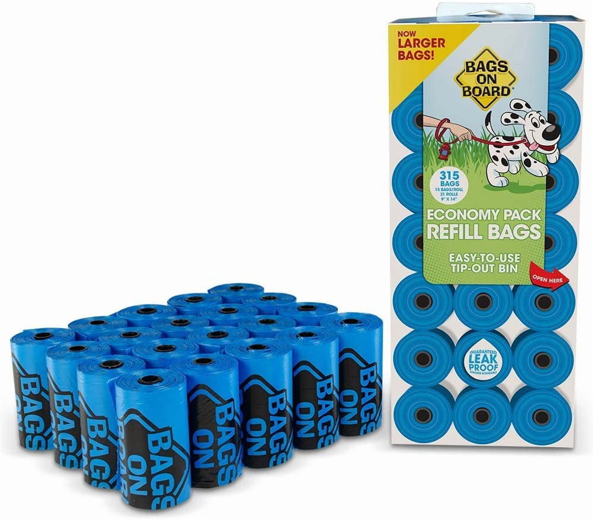Dog Poop Bags | Strong, Leak Proof Dog Waste Bags | 9 x14 Inches, 315 Blue Bags