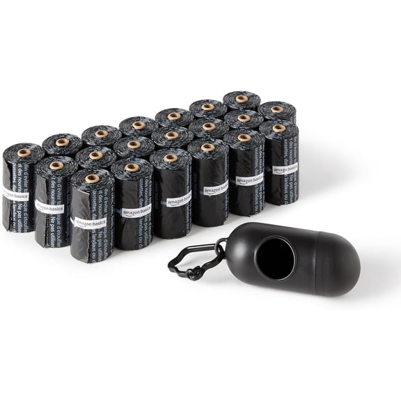 Dog Poop Bags with Dispenser & Clip, Leakproof Guaranteed, Large 13x9 Inch Unscented Waste Bags for Easy Clean-Up