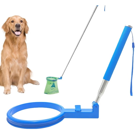Dog Poop Scooper, Dogs Poop Catcher, 8.66 x 5.51 Inches Picking Up Easily with Hand, Extendable Handle, Poops Picker Tool for Puppies, Pets, Indoor and Outdoor Use
