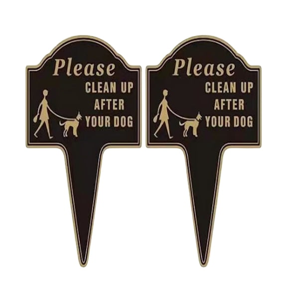 Dog Poop Sign Clean Up After Your Pet Yard Stake No Peeing Warning Large Outdoor Lawn Sign Double Sided Print