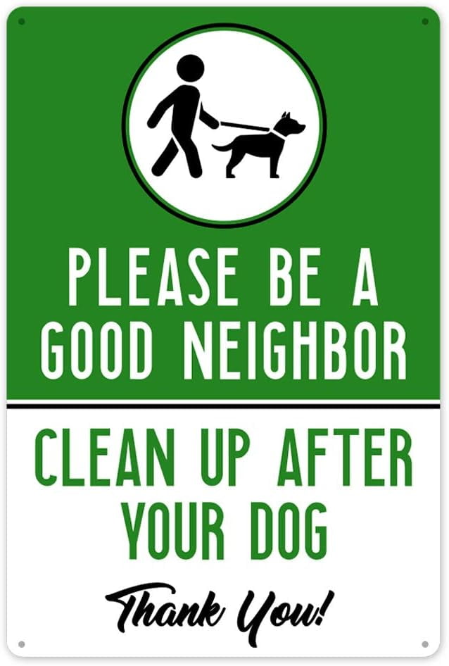 Dog Poop Signs for Yard, No Pooping Dog Signs, Clean Up After Your Dog ...