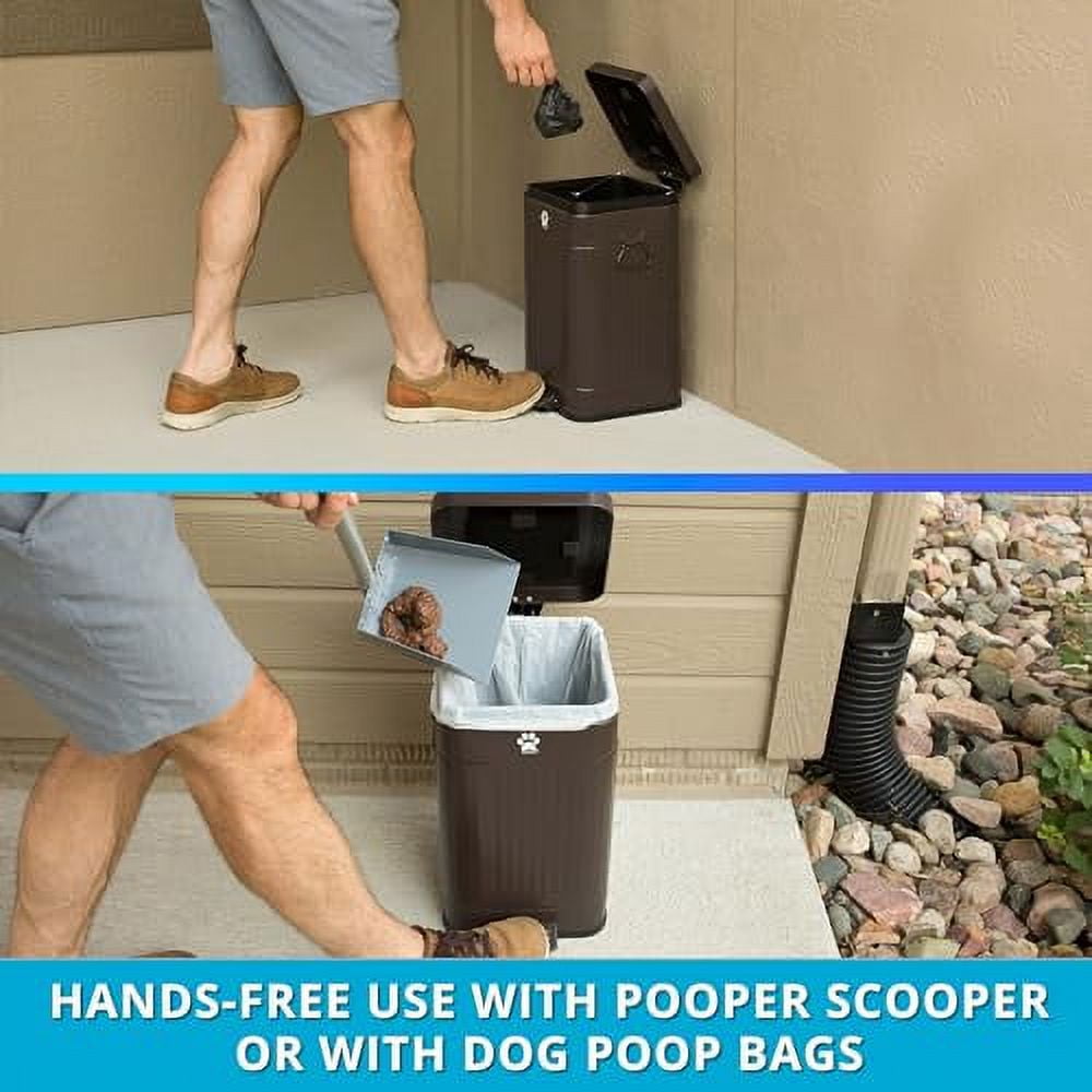Dog Poop Trash Can Outside Outdoor Dog Waste Trash Can with Lid
