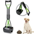 thumbnail image 1 of Dog Pooper Scooper Pet Pooper Scooper Foldable Long Handle Pooper Scooper for Large Dog, 1 of 7